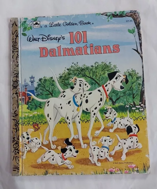 A Little Golden Book Walt Disney's 101 Dalmatians Hard Cover 1985