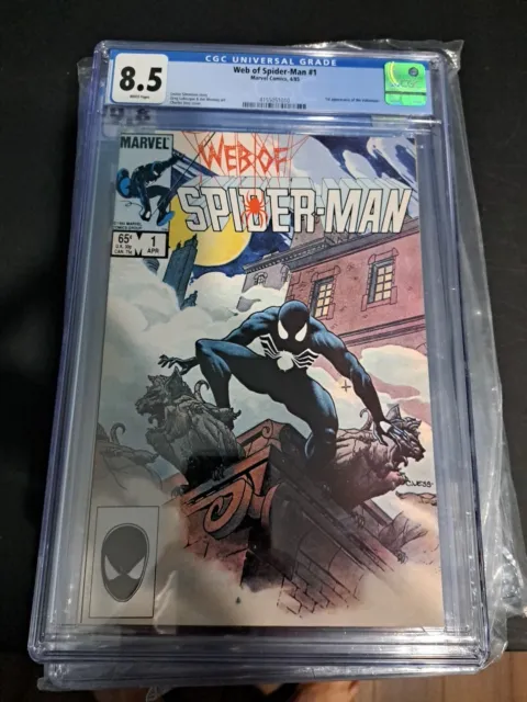 Web of Spider-man 1 CGC 8.5 Third Ongoing Spider-Man Series Comic Key 🔑