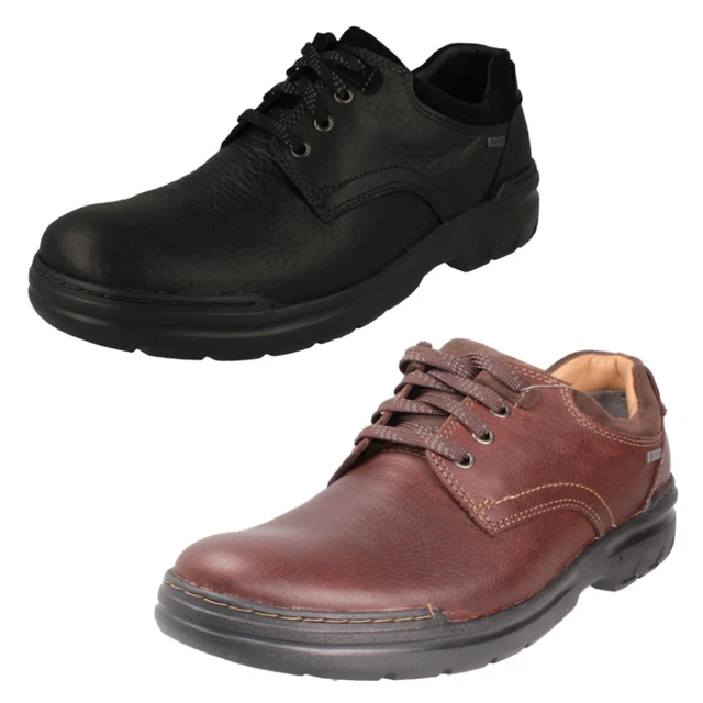 CLARKS ROCKIE LO GTX Men s Black Leather Groe Tex Waterproof Shoes