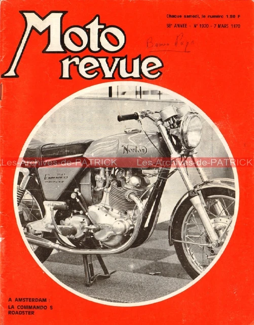 MAGAZINE MOTO REVUE N° 1978 1970 coupes Eugéne Mauve , gonflage Avenger