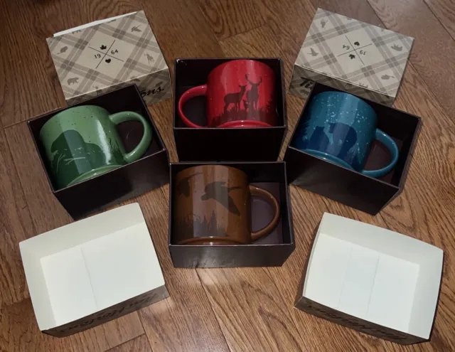 Tim Hortons Seasonal/Holiday Christmas 2017 Coffee Tea Mug x4 Complete Set NEW