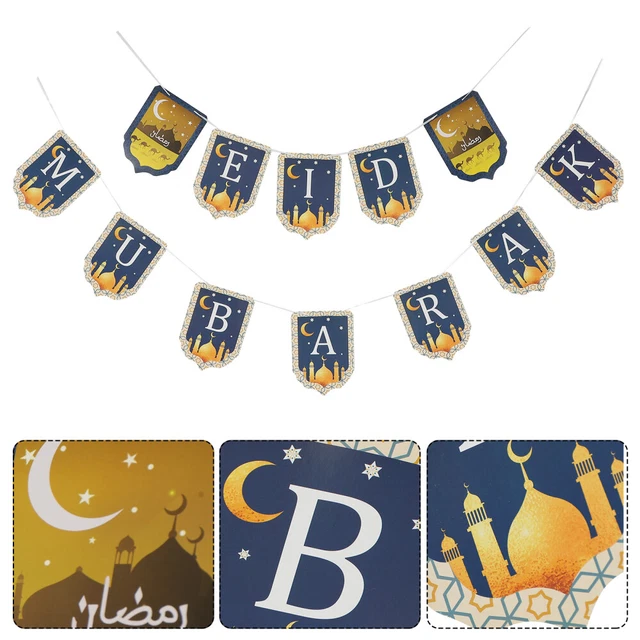 Fête De L'aïd Moubarak Décoration D'intérieur Décor Musulman La Bannière
