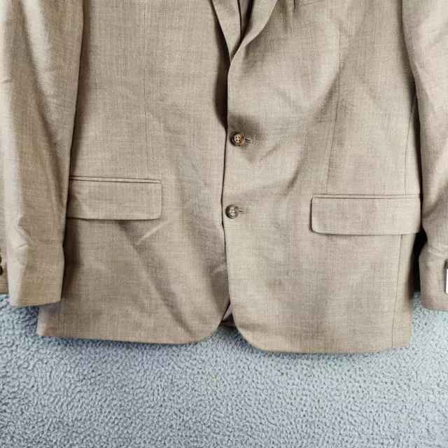 LAUREN RALPH LAUREN Classic Fit Linen Sport Coat Mens 44R Tan Two Button Front 2