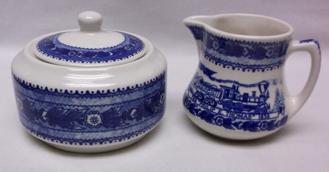 B&O Baltimore & Ohio Railroad Creamer & Sugar Bowl