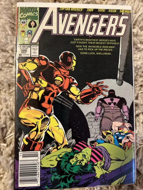 The Avengers 326Newsstand 1St Appearance Of Rage Marvel Comics 1990 Vintage