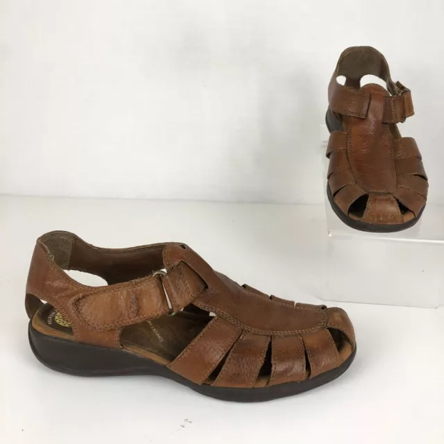EARTH SPIRIT WOMEN'S Size 6.5 Astrid Brown Leather Cutout