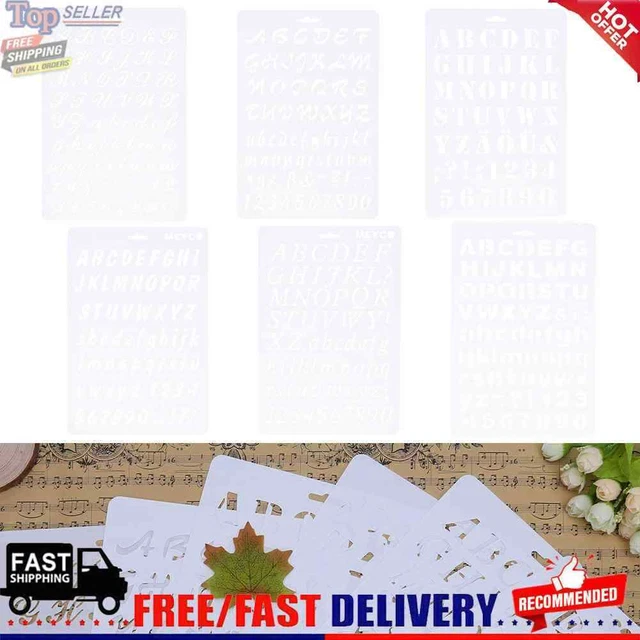 LETTERING STENCIL LETTER Alphabet Stencils Painting Paper Craft Number