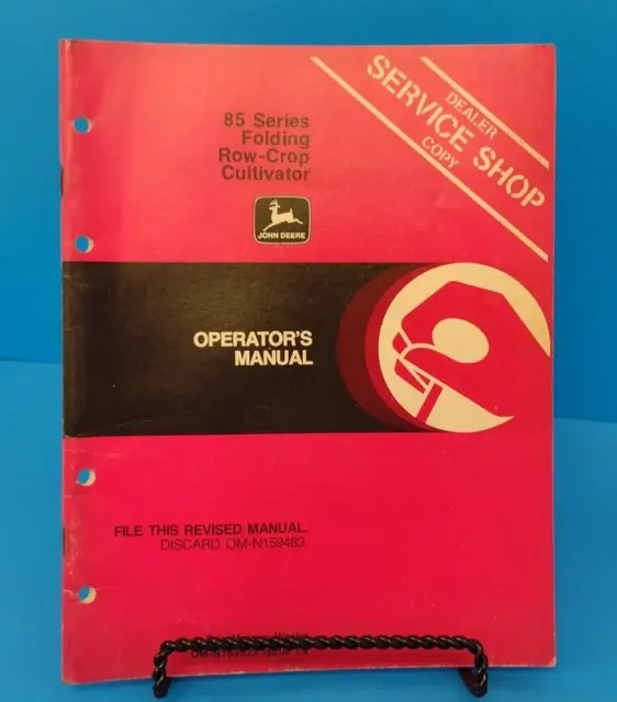 John Deere 85 Series Folding Row-Crop Cultivator Owner's Operator's Manual