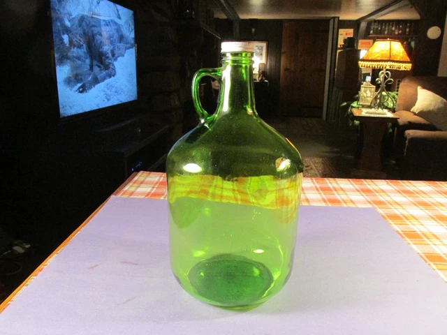 Vintage Green Wine Jug Gallon