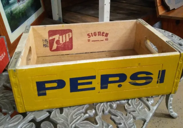 Vintage Wooden Pepsi Soda Crate Box