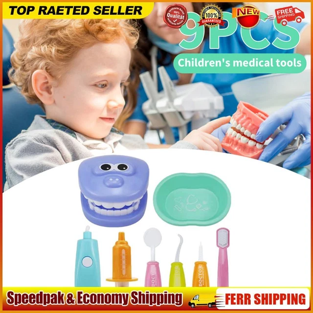 Tikhell 9-teiliges Zahnputzspiel f? Kinder, p?agogisches Dental-Szenenspielzeug,