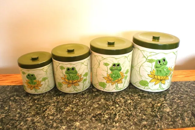 Vintage Frog Canasters From Sears Roebuck &Co. 1979 Made In Japan