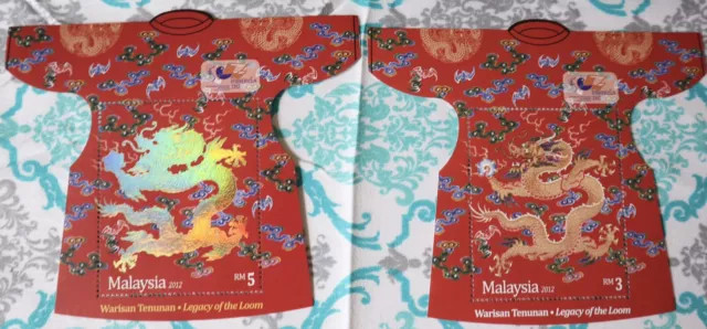 2012 Malaysia Year of Dragon RM3 & RM5 Legacy Of Dragon Stamp Set - Unique/odd