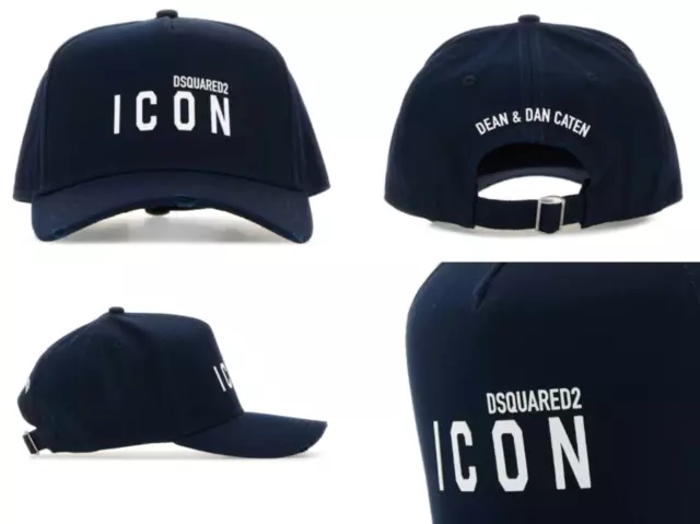 Dsquared2 Mini Icon Gorra de Béisbol Basebalkappe Sombrero Nueva Modelo Marino