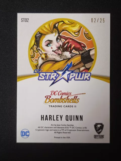 Cryptozoic DC Comics Bombshells Trading Cards 2 Harley Quinn 02/25 #ST02 2