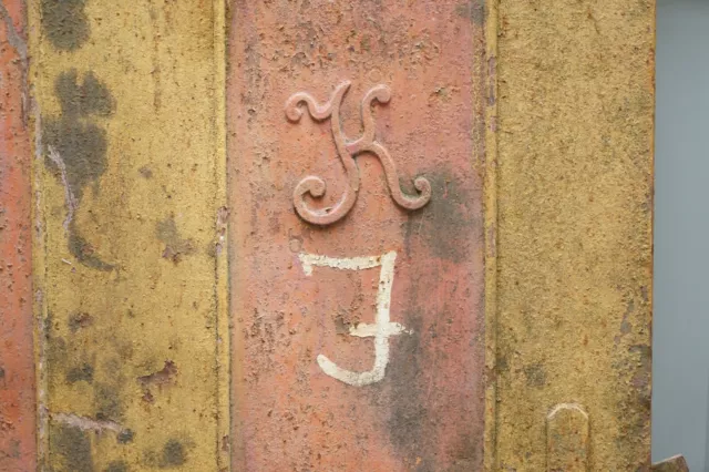 Rare 1922 Hand Painted Hungarian Hand Painted Security Anti Looting Door Hungry 5