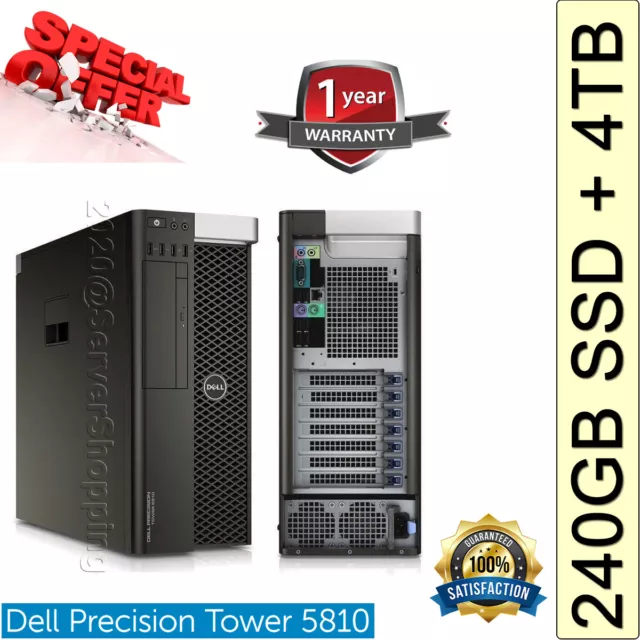 Servidor configurable Dell Precision T5810 hasta 14 núcleos e5-2697v3 hasta 64 GB DDR4