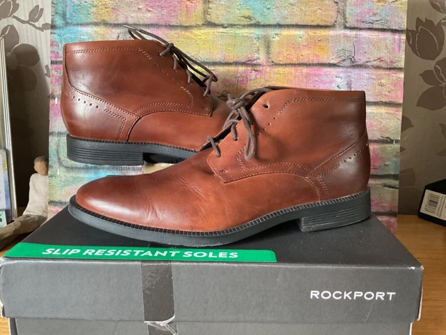 rockport men's leather sharp & ready chukkas