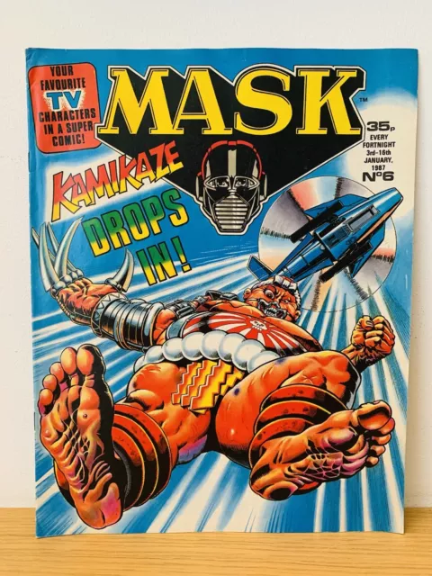 MASK Comic - No 6 - Date 03/01/1987 - UK Paper Comic Cartoon Cult Classic