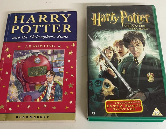VHS Tape Harry Potter And The Chamber Of Secrets & Book The Philosopher’s Stone