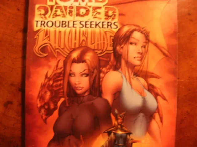 VF TOP COW TPB Comic: TOMB RAIDER WITCHBLADE TROUBLE SEEKERS (Vol 1) M. Turner