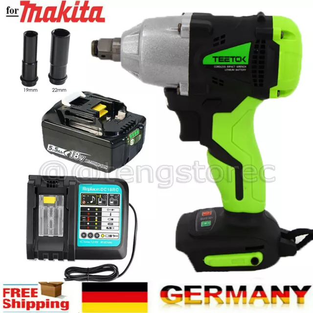 Schlagschrauber Set 420Nm Ratschen Schrauber Kompatibel für Makita 18V 5.5AhAkku