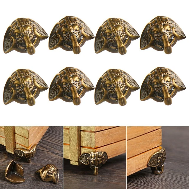 Caja de madera para decoración protección pierna soporte pie elefante tronca pies de plástico