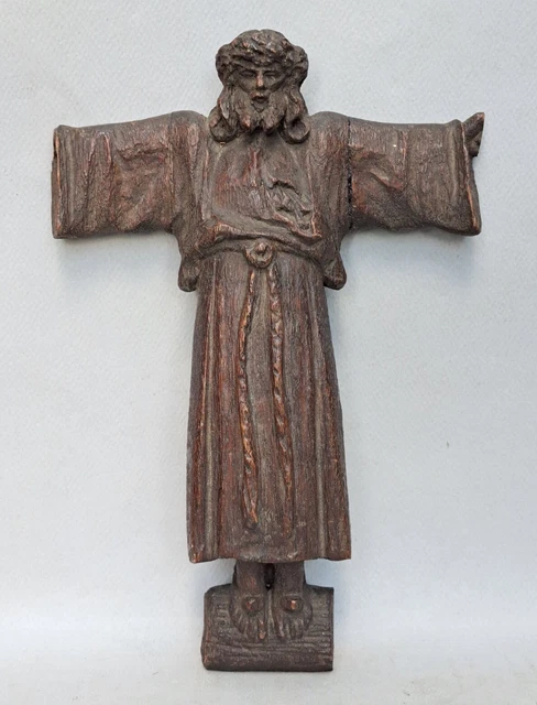 Sculpture Christ En Bois – Statue Religieuse – Hauteur 30 Cm – Occasion