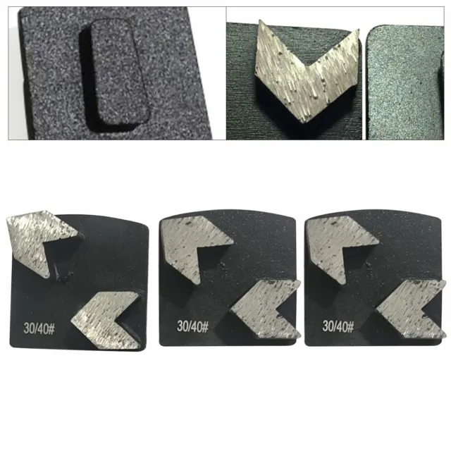 3PCS Metal Medium Bond Diamond Floor Grinding Discs Pad 30/40 Grit for Concrete