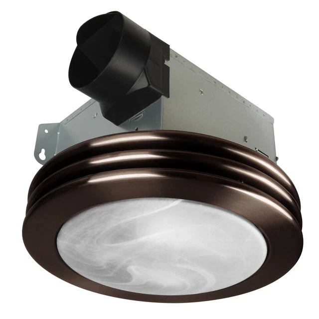 Akicon Ultra Quiet Bathroom Exhaust Fan with LED Light 80CFM Oil Rubbed Bronze N