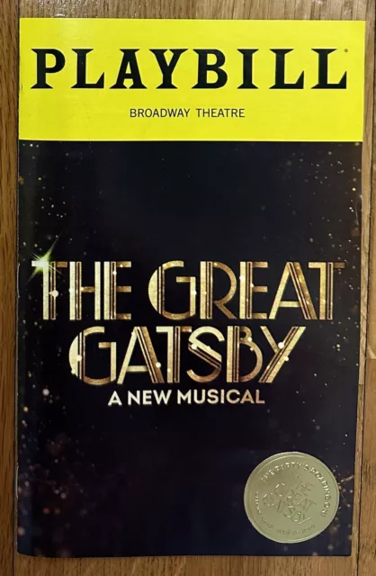 The Great Gatsby Opening Night Playbill
