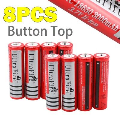 UltraFire 3000mAh Battery 3.7V Li-ion Rechargeable Batteries Charger 4xBattery + 1xCharger 