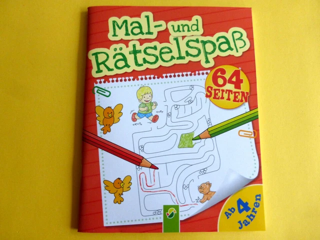 Mal & Rätselbuch #5 für Kinder ca. 64 Vorlagen  ca:19x14,5cm