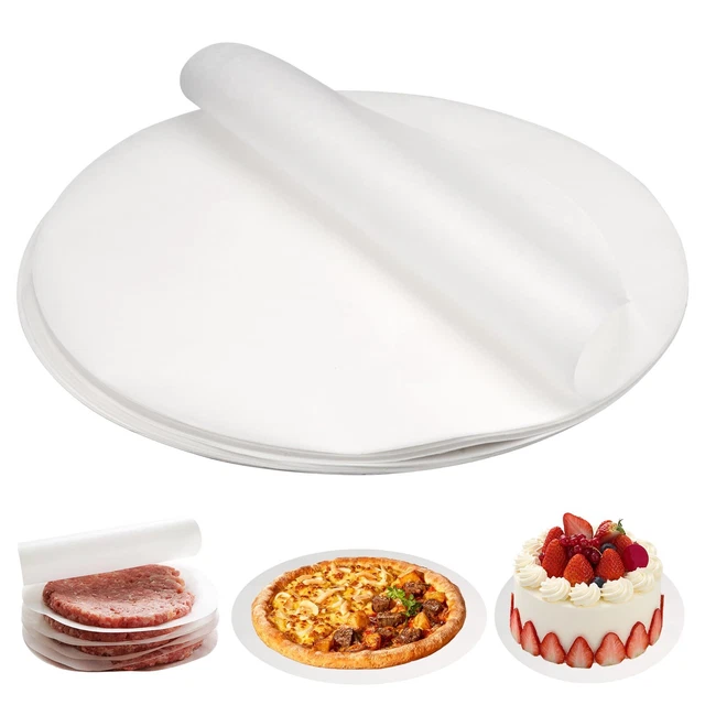 Papier Sulfurisé Rond 30 Cm - 200 Feuilles Antiadhésives, Résistant à La Chaleur (230°C), Pour Four, Air Fryer, Barbecue