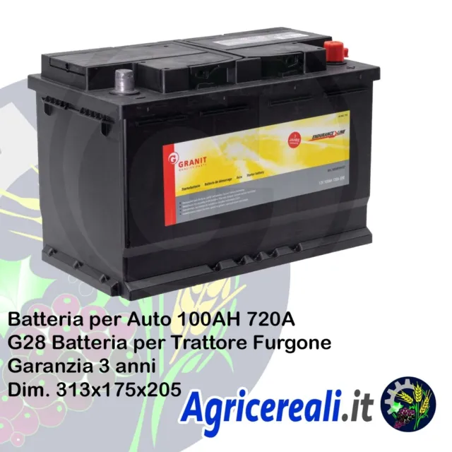 Batteria Trattore 12V L5 100AH 900EN 353X175X190 Linea Gold