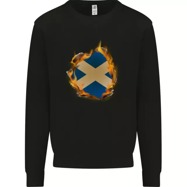 St Andrews Cross Scottish Flag Scotland Kids Sweatshirt Jumper