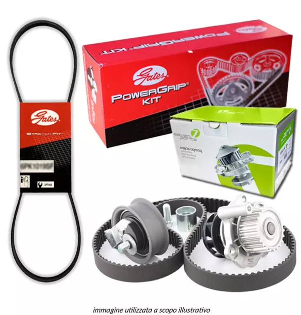 Kit distribuzione e Cinghia servizi Gates + Pompa acqua Seven Alfa R. 156 1.8