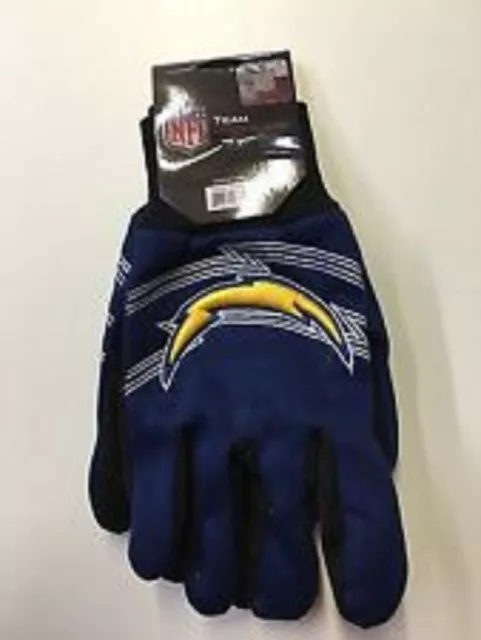 San Diego Chargers Blue Raised Team Logo Licensed NFL Sport Utility Gloves-New