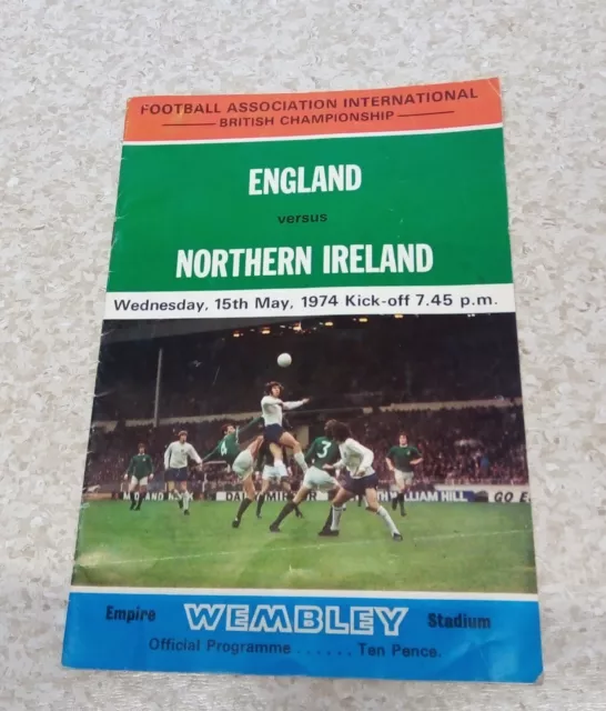 England v Northern Ireland 1974 Home International Programme