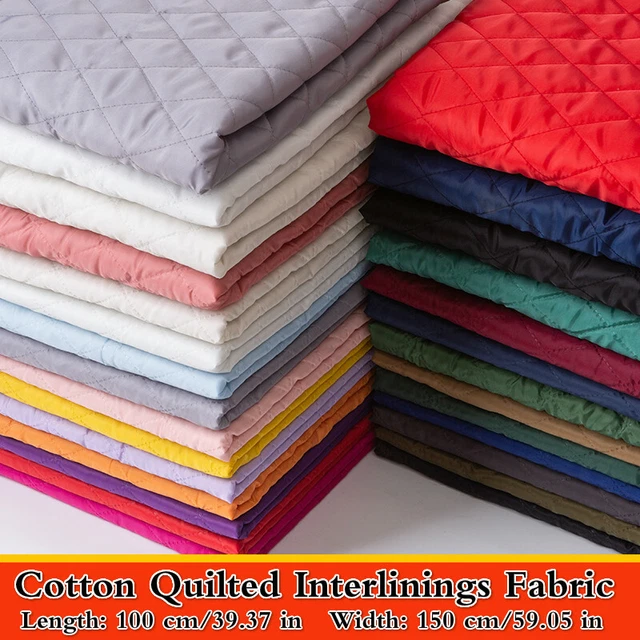 Padding Jacket Interlining COTTON QUILTED INTERLINING Fabric Thick for Coat Lining Cotton-Padded ...