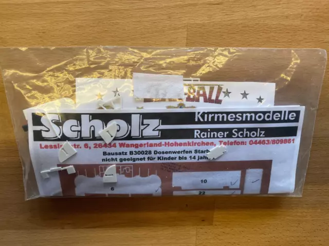 Kirmesmodell Dosenwerfen "Starball"  1:87 Bausatz von Scholz Rummel Modellbahn