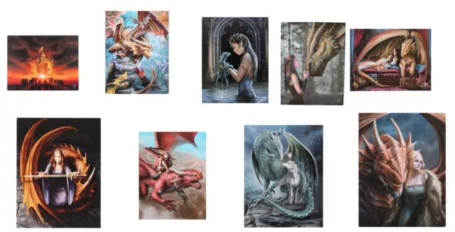 Anne Stokes Dragon Spiritual Fantasy Art Wall Hanging Canvas Wooden Plaques 26cm