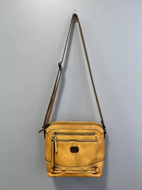 BOC Born Original Concept Mustard Vegan Leather Crossbody Bag