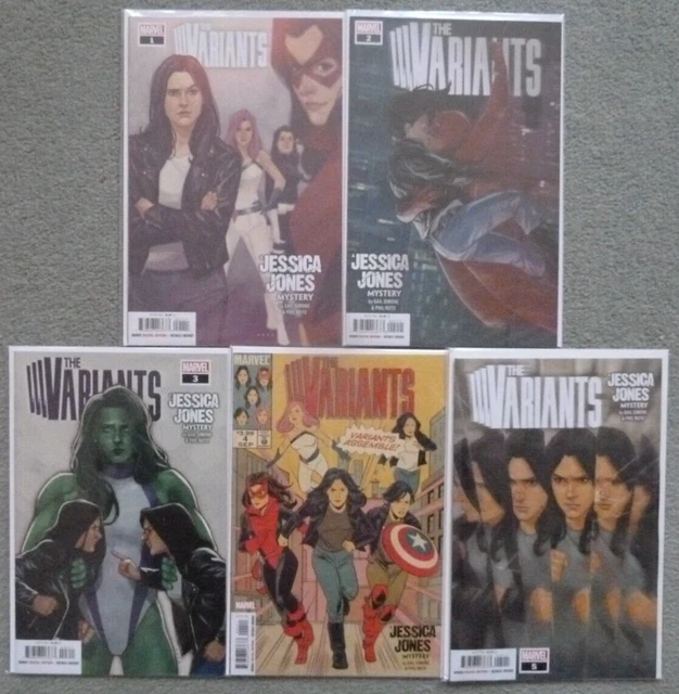 Jessica Jones "The Variants" #1-5 Set.simone/Noto.marvel 2022 1St Print.nm.2,3,4