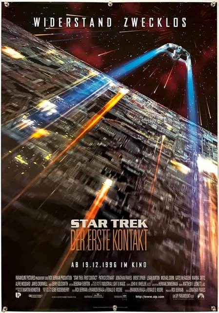 Star Trek DER ERSTE KONTAKT original A1 Kino Plakat 1996 Teaser gerollt