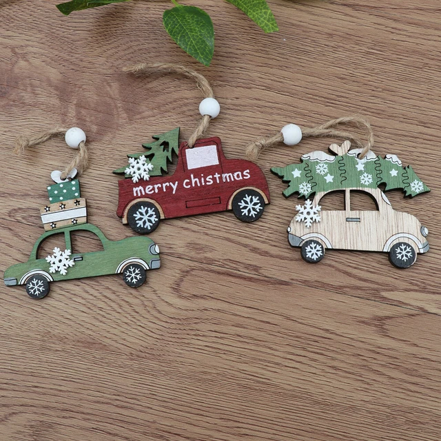 3 Pcs Hanging Christmas Decorations Car Ornaments Festival Tree