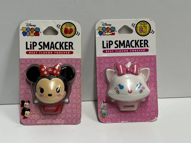 NEW Lip Smacker Disney Tsum Tsum Minnie Mouse Strawberry & Marie Love in Pear-y