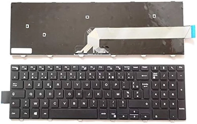 Clavier AZERTY FR Pour Dell Inspiron 15 5000 (5551, 5555, 5558, 5559) - Neuf Noir, Pièce D'origine