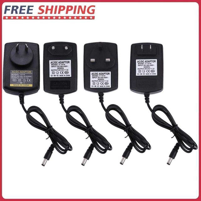 DC15V 1A Adapter Overload Protection Audio Power Supply Adapter Charger