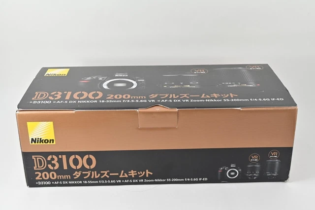 OPEN BOX Nikon D3100 14.2MP Digital SLR Camera - Black Double Zoom Kit 1day Ship